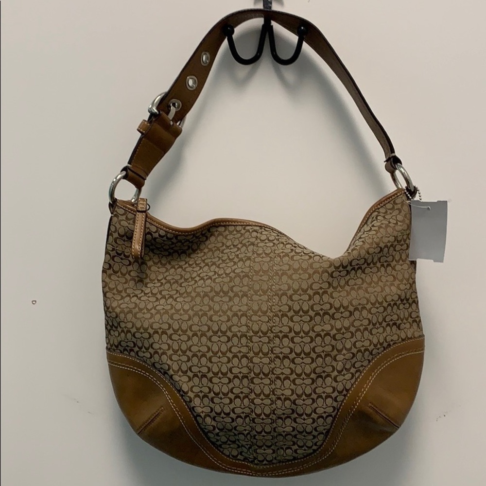 Brown Coach shoulder bag